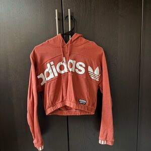 Adidas Coral Cropped Hoodie • M
